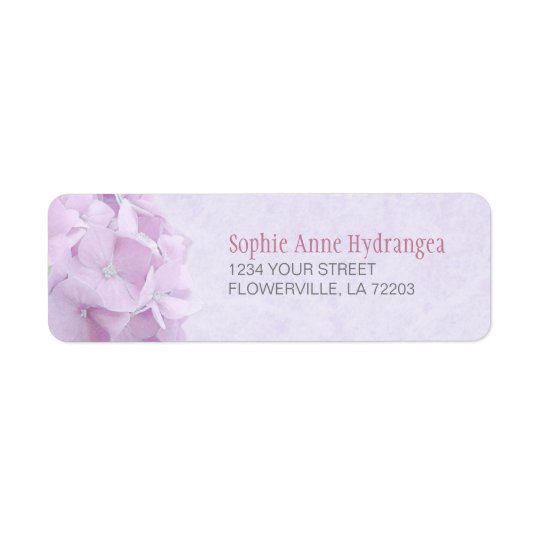 Pastel Hydrangea FlowersLabels Return Address Label