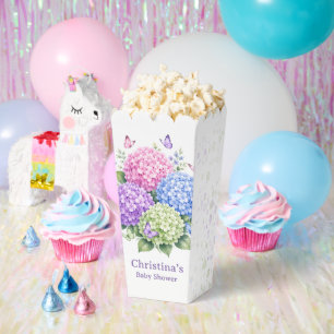 Pastel Hydrangeas and Butterfly Baby Shower Favour Box