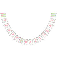 Pastel Ice Cream Cart Scoop Birthday Banner
