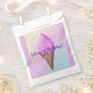 Pastel Ice cream Cone dripping Favour Bags