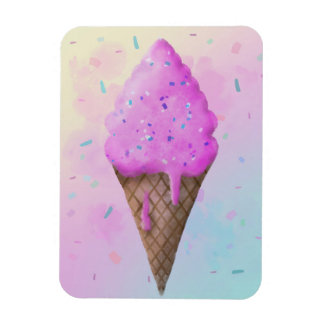 Pastel Ice cream Cone dripping Magnet