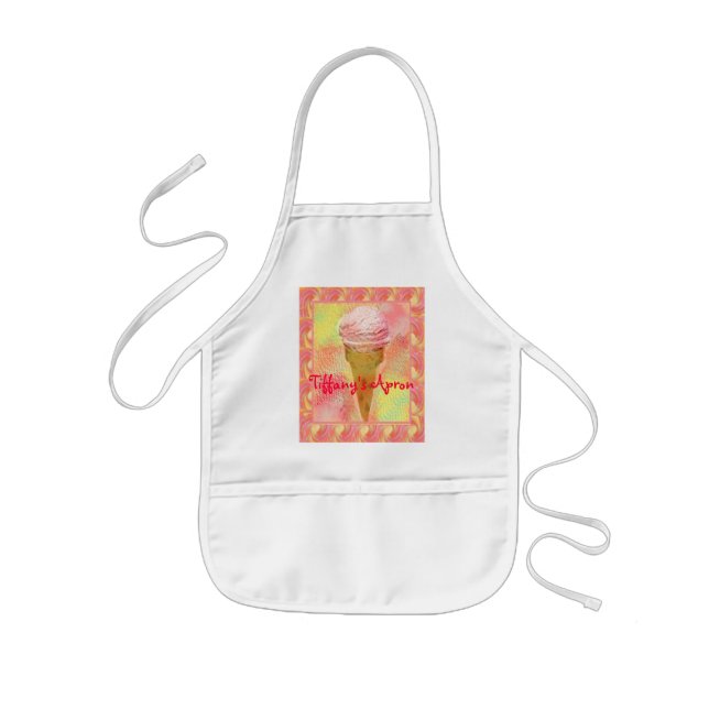 Pastel Ice Cream Cone Kid's Apron (Front)