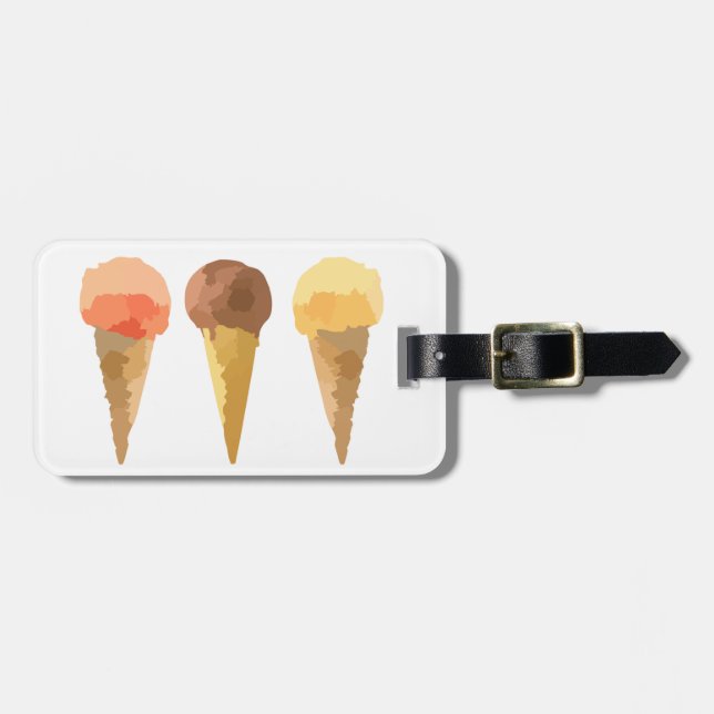 Pastel ice-cream Summer sorbet Luggage Tag (Front Horizontal)