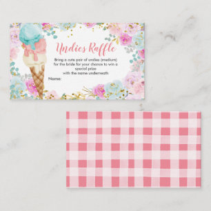 Pastel Ice Cream Undies Raffle Enclosure Card