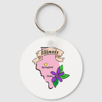 Pastel Illinois Key Ring