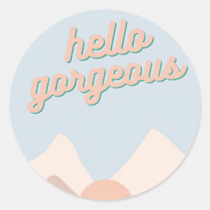 Pastel Indie Illustration Classic Round Sticker