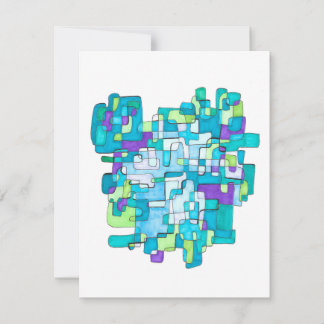 pastel infinite quadratic serenity thank you card