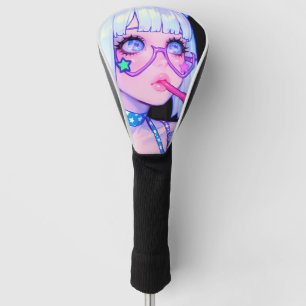 Pastel Internet Girl Star Glasses Golf Head Cover