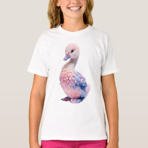 Pastel Iridescent Baby Swan Duckling Kids T-Shirt