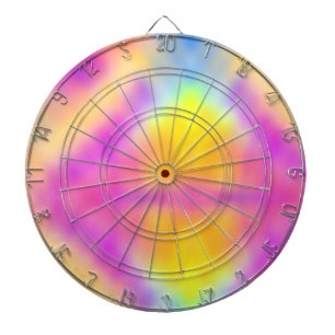 Pastel Iridescent Colourful Gradient Design Dartboard