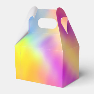 Pastel Iridescent Colourful Gradient Design Favour Box