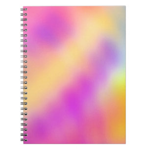 Pastel Iridescent Colourful Gradient Design Notebook