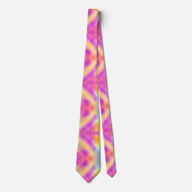 Pastel Iridescent Colourful Gradient Design Tie (Front)
