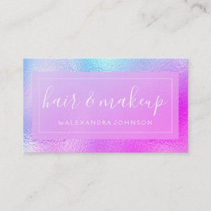 Pastel Iridescent Foil Business Card