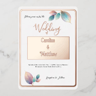 Pastel Iridescent Leaves Wedding Dreamy Pastels