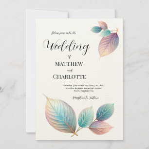 Pastel Iridescent Leaves Wedding Dreamy Pastels