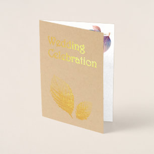 Pastel Iridescent Leaves Wedding Dreamy Pastels Foil Card