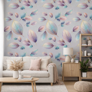 Pastel Iridescent Leaves Wedding Dreamy Pastels Wallpaper