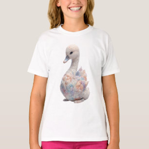 Pastel Iridescent Swan Kids T-Shirt