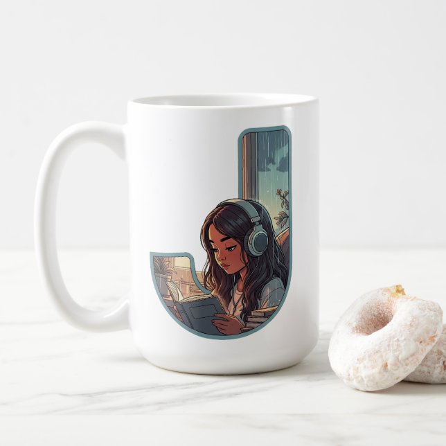 Pastel J with Lo-Fi Girl Coffee Mug (With Donut)