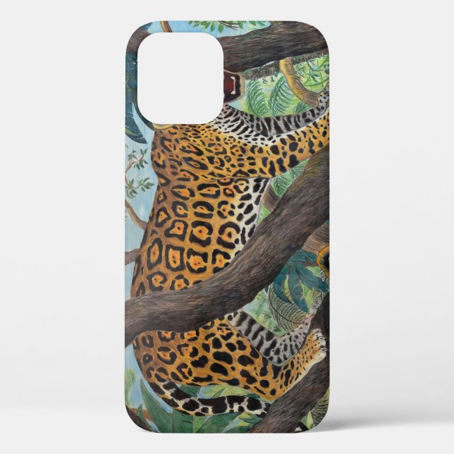 Pastel jaguar: jungle drawing. Case-Mate iPhone case (Back)
