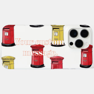Pastel Japanese Postbox: Watercolor Crayon Style iPhone 16 Pro Max Case