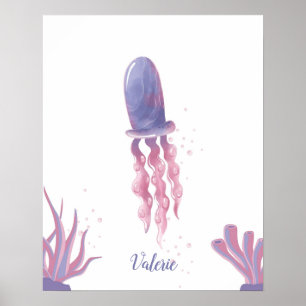 Pastel Jellyfish Dreams Customisable Poster
