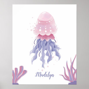 Pastel Jellyfish Dreams Customisable Poster