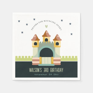 Pastel Jumping Castle Jump & Play Kids Birthday  Napkin