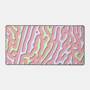 Pastel Kawaii Abstract Colourful Splatter Design Desk Mat
