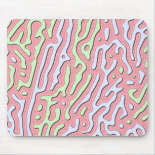 Pastel Kawaii Abstract Colourful Splatter Design Mouse Mat