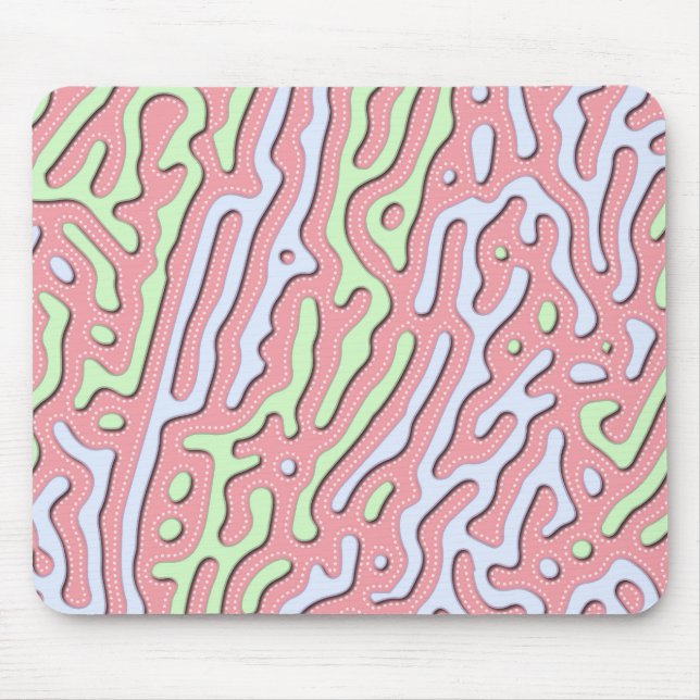 Pastel Kawaii Abstract Colourful Splatter Design Mouse Mat (Front)