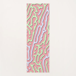 Pastel Kawaii Abstract Colourful Squiggle Design Yoga Mat
