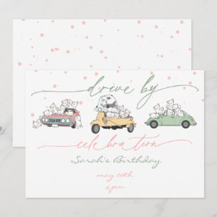 Pastel Kawaii Cats Surprise Celebration Parade Invitation