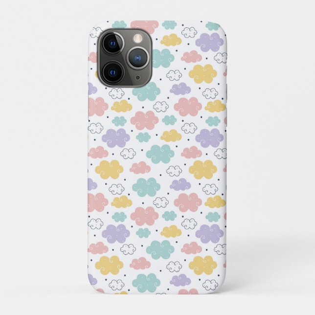 Pastel Kawaii Cloud Pattern  Case-Mate iPhone Case (Back)