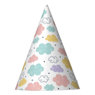 Pastel Kawaii Cloud Pattern Part Hat