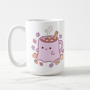 Pastel Kawaii Ghost Brew Cute Autumn Mug