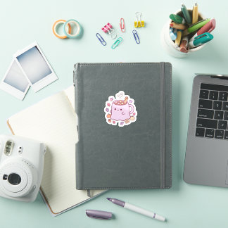 Pastel Kawaii Ghost Brew Cute Autumn Sticker