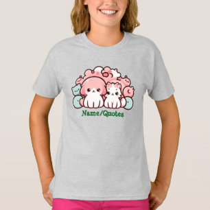 Pastel Kawaii Pets Illustration Cute Animals T-Shirt