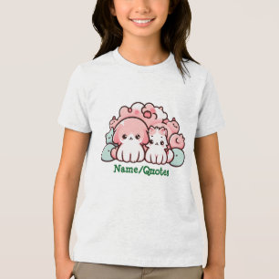 Pastel Kawaii Pets Illustration Cute Animals Tri-Blend Shirt