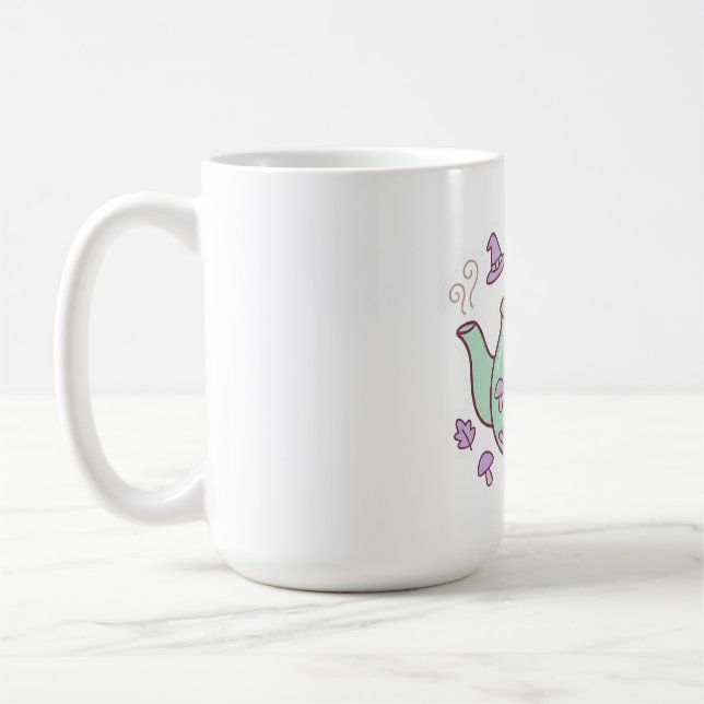 Pastel Kawaii Witch's Brew Teapot Coffee Mug (Left)