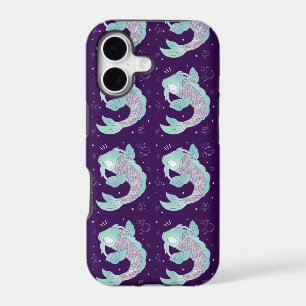 Pastel Koi Fish Whimsical Folk Art Underwater
