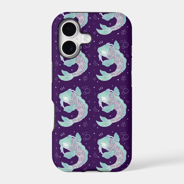 Pastel Koi Fish | Whimsical Folk Art Underwater (Back)