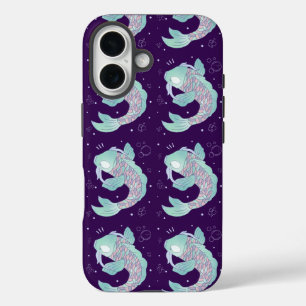 Pastel Koi Fish Whimsical Folk Art Underwater iPhone 16 Case