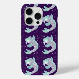 Pastel Koi Fish Whimsical Folk Art Underwater iPhone 15 Pro Case