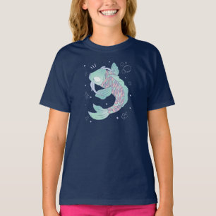 Pastel Koi Fish Whimsical Folk Art Underwater T-Shirt