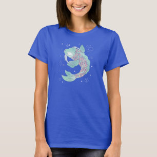 Pastel Koi Fish Whimsical Folk Art Underwater T-Shirt