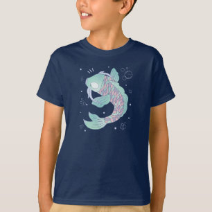Pastel Koi Fish Whimsical Folk Art Underwater T-Shirt