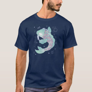 Pastel Koi Fish   Whimsical Folk Art Underwater T-Shirt