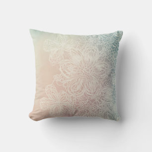 Pastel Lace Floral Pillow